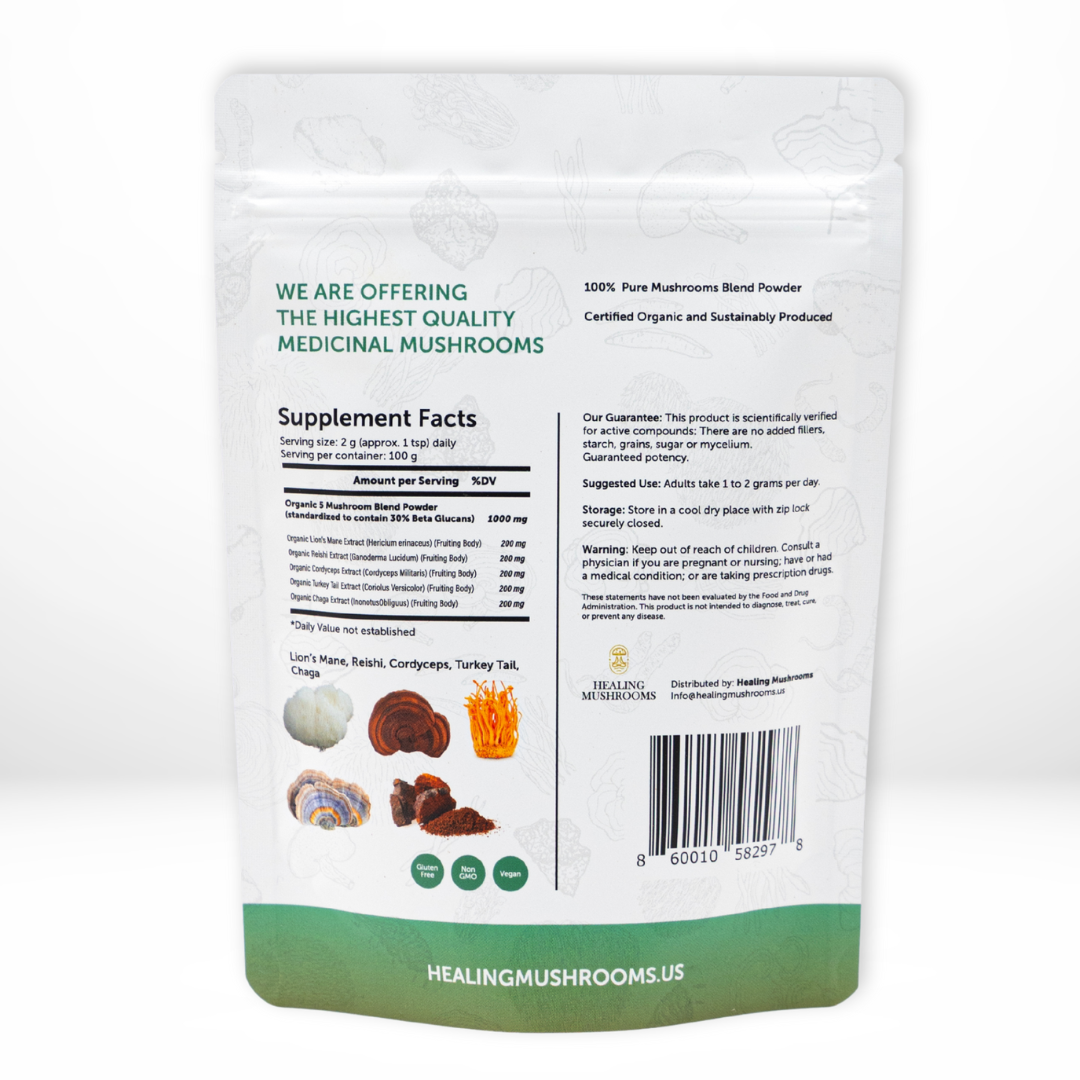 5 Mushrooms Powder Blend