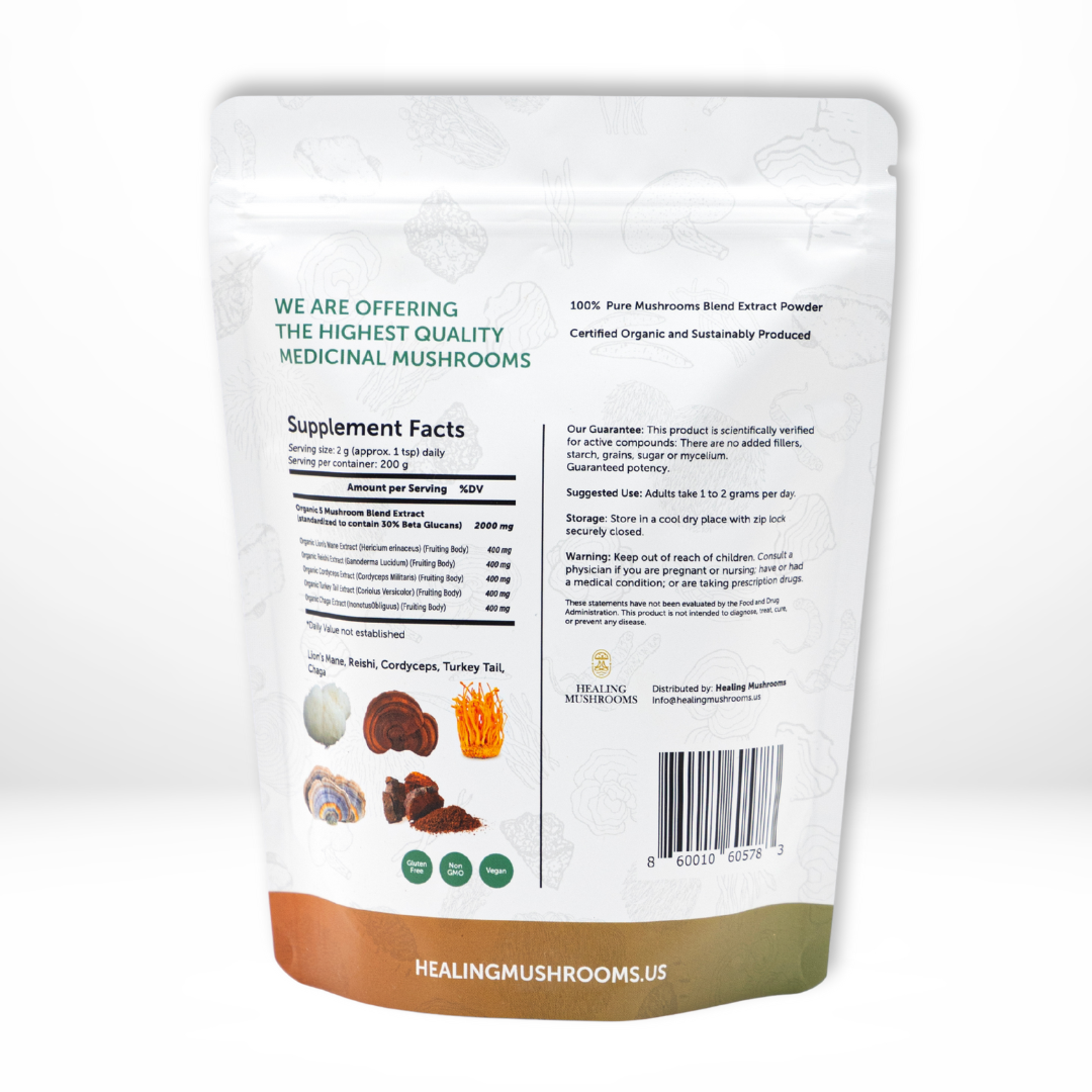 5 Mushrooms Blend - Extract Powder